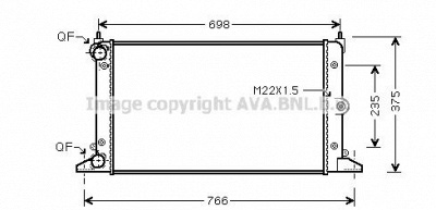 AVA QUALITY COOLING vwa2188 -  Радиатор, охлаждение двигателя